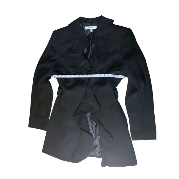 Nine West Black Ruffle Front Blazer – Women’s Size 16 – Classic Tailored Jacket - Picture 5 of 7